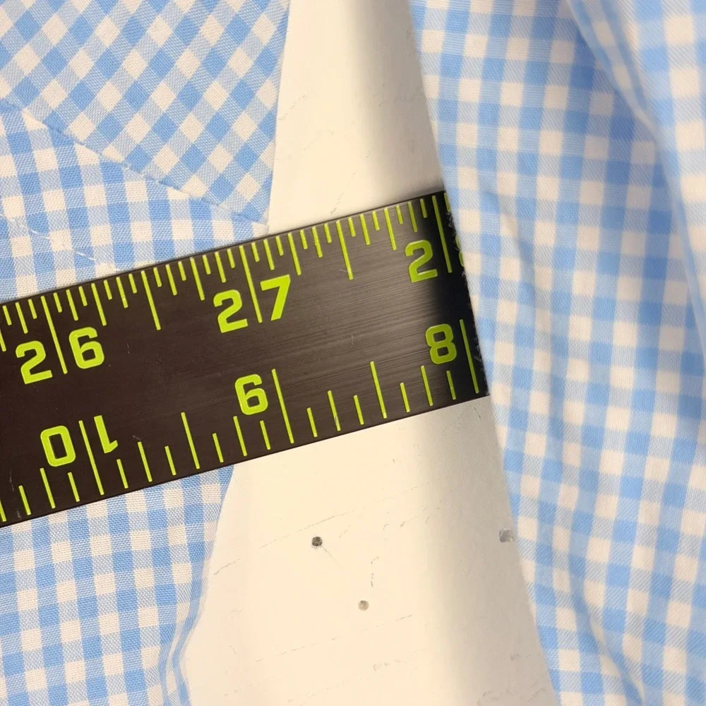 Vintage Ralph Lauren Button Down Men Large Blue Gingham Blake Casual Shirt Pony